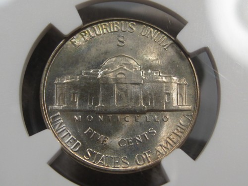 GEM BU Silver WW2 1945-S Jefferson Nickel NGC MS67. #6 - Picture 5 of 8