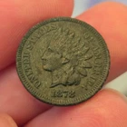 1878 Indian Cent AU details semi key date