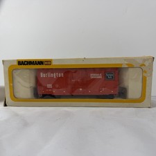 Vintage Bachmann HO 1150 51 Plug Door Boxcar Burlington CB Q 19820 W/box Train