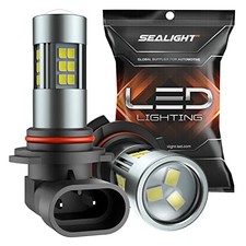 9006/HB4 LED Fog Light Bulbs, 6000K Xenon White, 27 SMD Chips, 360-degree