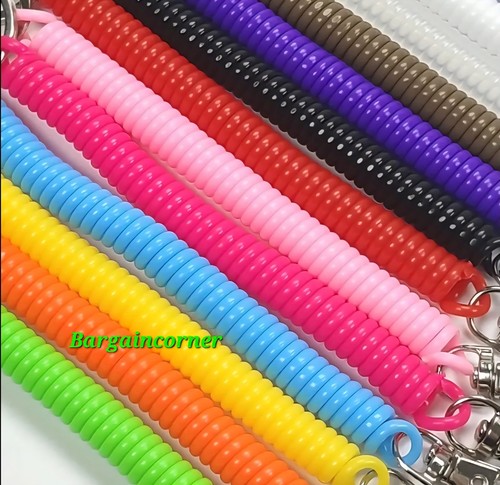 Spirale Schlüsselanhänger dehnbar Schlüsselhalter einziehbar aufgerollt Angeln AntiLost Schlüsselanhänger - Bild 7 von 55