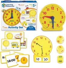 Learning Resources Time Activity Set – Teaching Clocks for Kids, Teacher Class