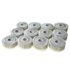 3600 Pcs Siding Nails 2" x 0.092" 15 Degree Collated Wire Coil Full Round Head