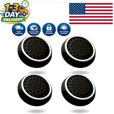 4-Set Black Silicone Thumbstick Caps   Stylish Protection & Grip for Controllers