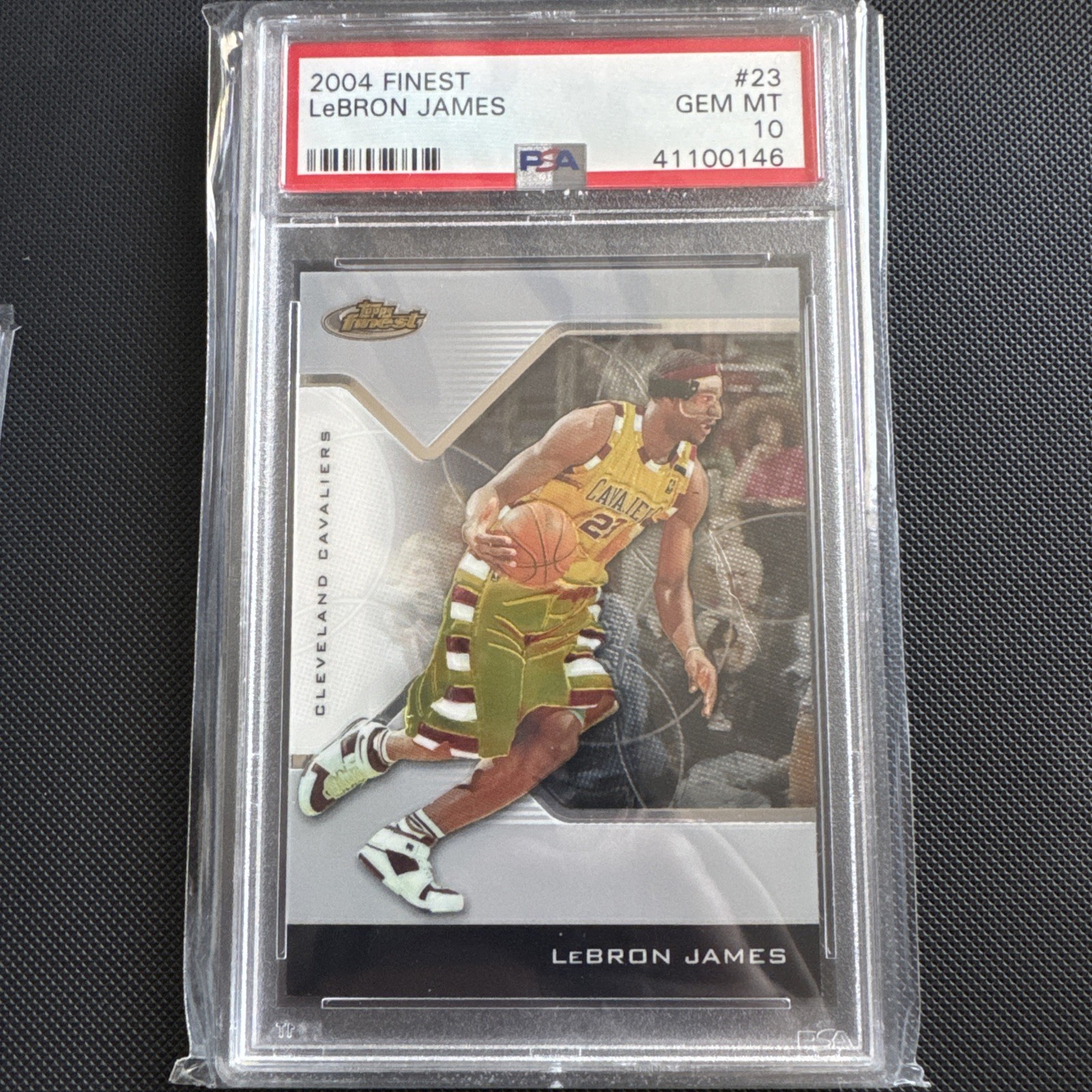 2004-05 Topps Finest Lebron James #23 PSA 10 (2nd Year Lebron) view 1