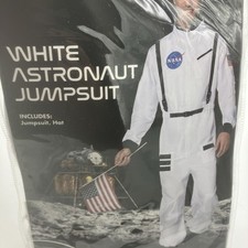 NASA Spirit Halloween White Astronaut Space Suit Costume Jumpsuit Men's XL