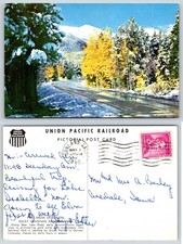 Colorado Rocky Mountain National Park First Snow Bear Lake Road Postcard Af760