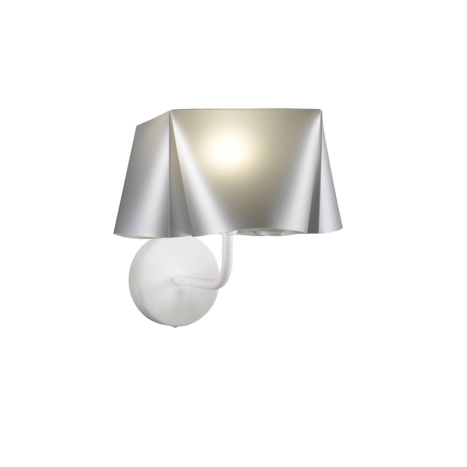 Lampada da Parete Wanda Polilux Argento 1 Luce E14 - Design Luxury