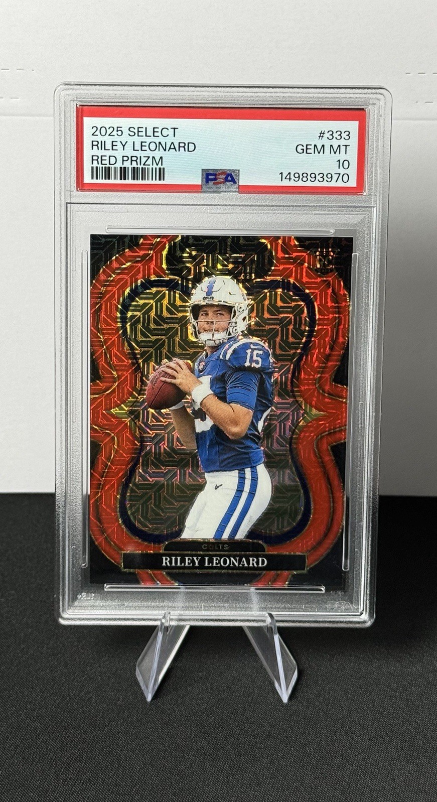 Riley Leonard Panini Select #333 Red Prizm