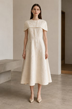 Valentino Midi Dress Valentino Garavani Virgin Wool Silk Ivory Mother Bride