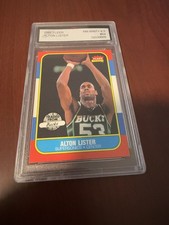 1986-87 Fleer #64 Alton Lister. Finest 8.5 NM/MT