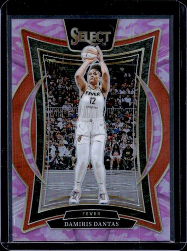 2025 Panini WNBA Select Damiris Dantas Concourse Pink Camo Prizm #/175 Fever