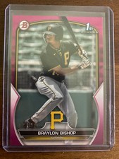 2023 1st Bowman Braylon Bishop Purple Refractor 12/299 Pittsburgh Pirates