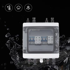 2 Strings Solar Combiner Box Fit Solar Panel  Disconnect Switch Circuit Breaker