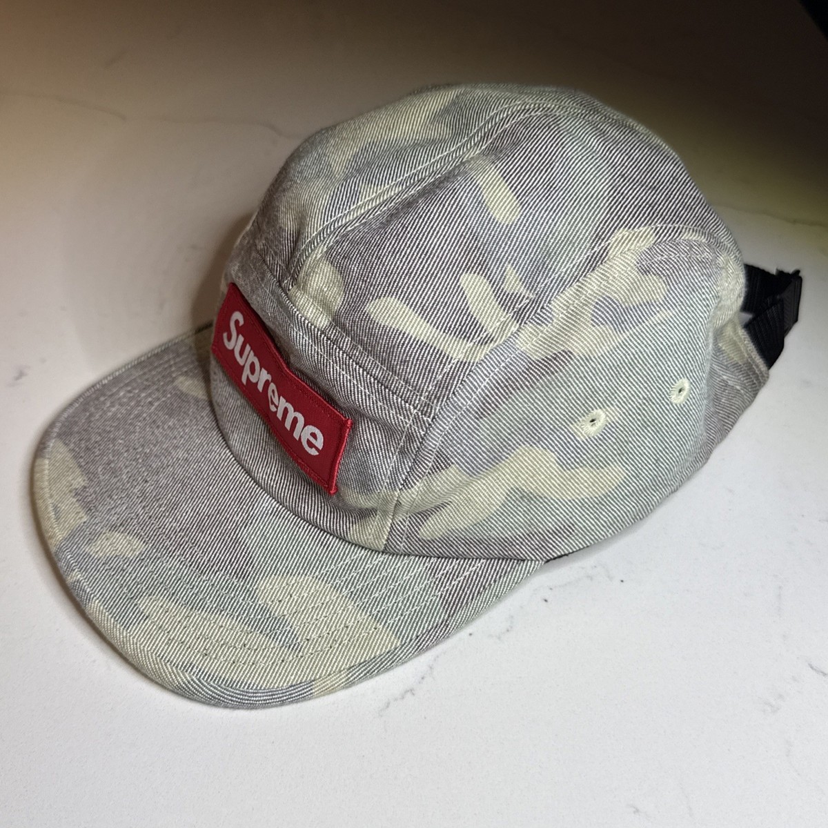 Supreme Washed Camo Camp Hat SS19 Twill Chino Snapback | eBay