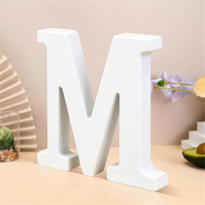 6 Inch White Wood Letters Unfinished Wooden Letters for Wall Decor Decorative St