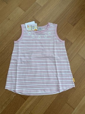 Steiff T-Shirt ärmellos Shirt gestreift Blumen Gr. 122