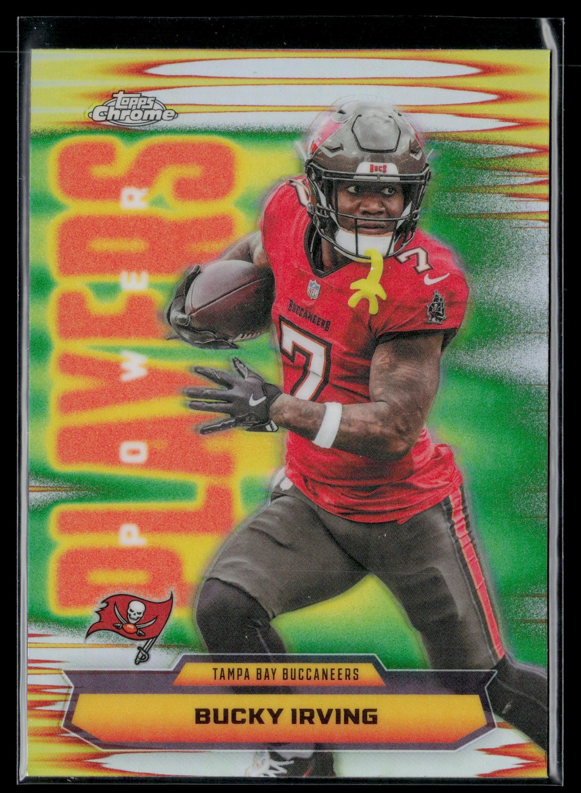 Bucky Irving 2025 Topps Chrome Power Players Refractor #PP-18 Buccaneers