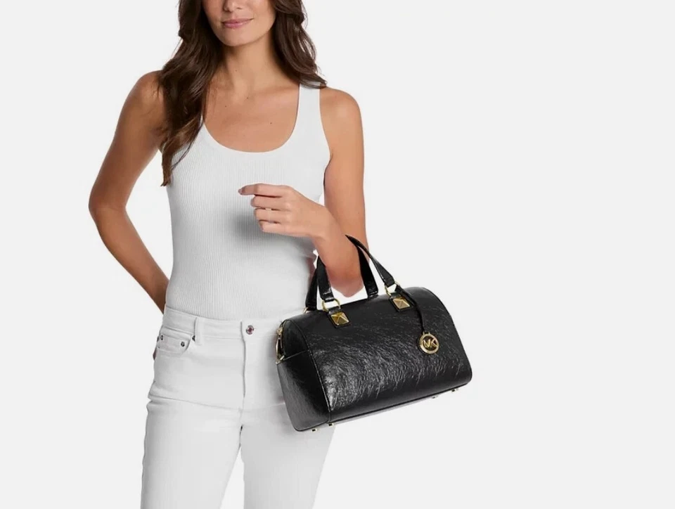 Bolso Bandolera MICHAEL KORS Grayson Piel Sintética Arrugada Mediano - NEGRO Foto 2 de 4