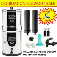 Berkey Royal Berkey Water Filter with 2 Premium Boroux Foundation Black Filters