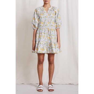 Apiece Apart Mini Mitte Dress - Size Small - Organic Cotton Floral  