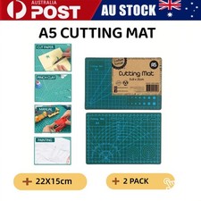 2x A5 Cutting Mat Green Self Healing Craft Double Sided Grid Board Art Craft DIY