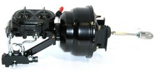 8 Black Power Brake Booster Master Cylinder Disc Drum For 1958-70 Chevy Car
