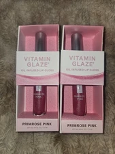 2 (Quantity of TWO) Farmhouse Fresh FHF Vitamin Glaze Lip Gloss PRIMROSE PINK