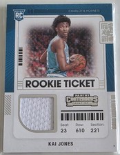 KAI JONES 2021-22 Panini Contenders Rookie Ticket Patch #RTS-KJO Jersey RC