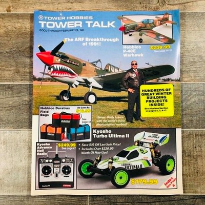 VTG Tower Hobbies Tower Talk Catalog February 1991 Kyosho Turbo Ultima II RCA