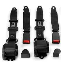 For All Renault Rear Seat Belt Universal 2 Pack Retractable 3 Point
