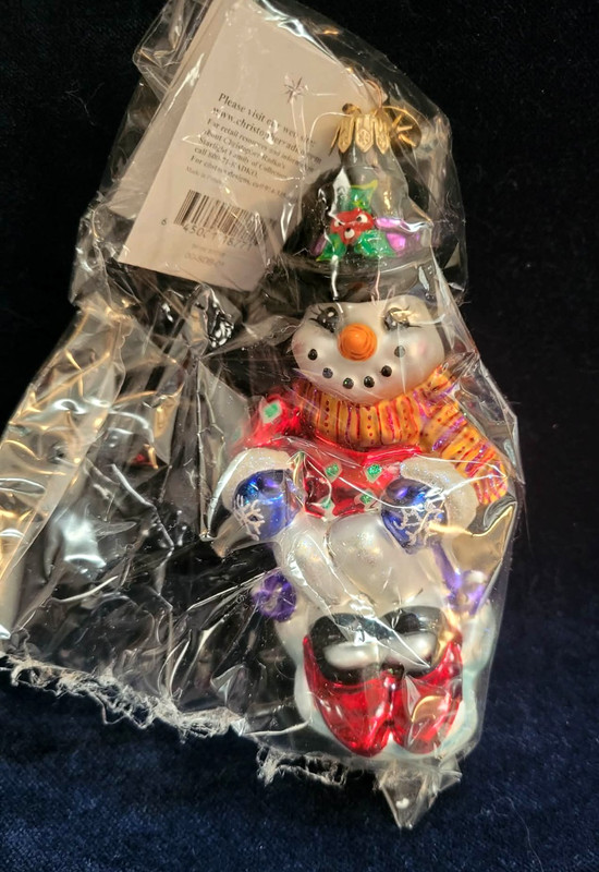 Radko SKIIN' STEVE Benton Event Snowman Skiing Frosty Skier 00-SDB-01 EUC 2000