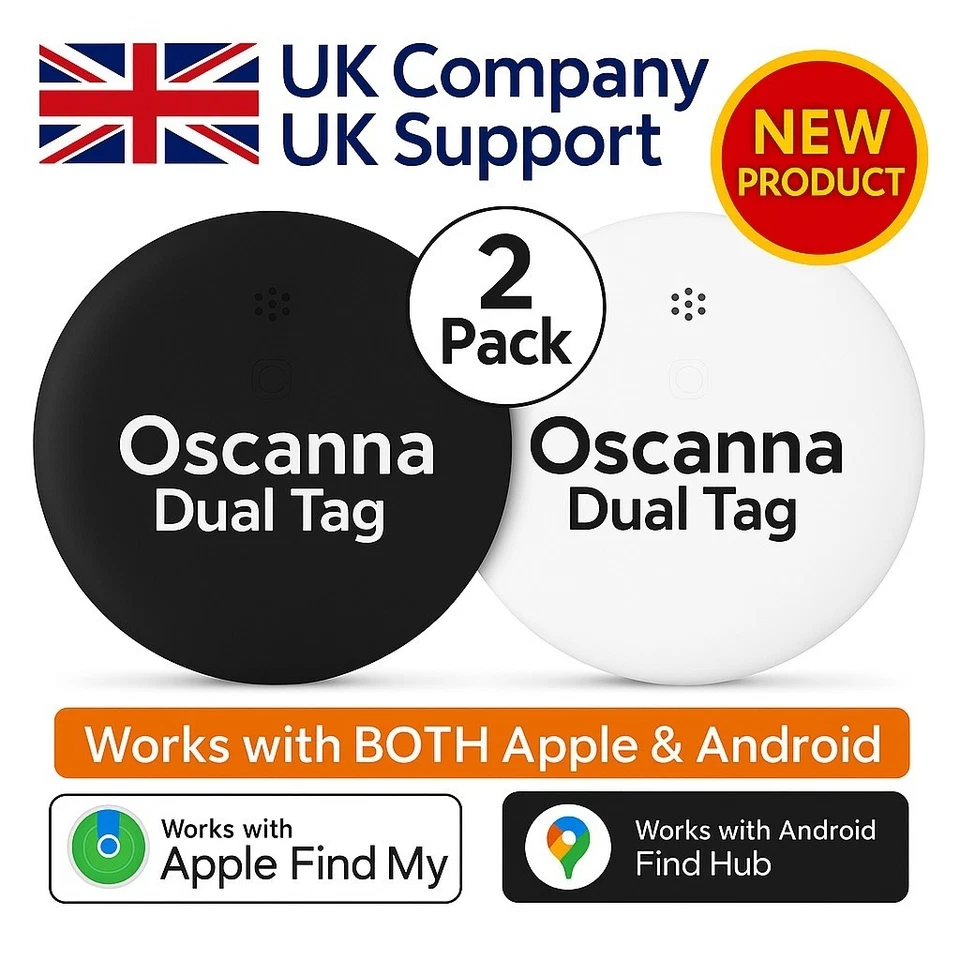 Oscanna Dual Inteligente Etiqueta – Apple Airtag Encuentra My & Android Hub - Imagen 2 de 4