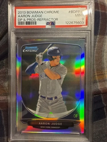 2013 BOWMAN CHROME DRAFT PICKS & PROSPECTS REFRACTOR #BDPP19 AARON JUDGE PSA 9
