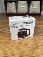 NEW Capresso 5 Cup Glass Replacement Carafe With Lid 426.05 Fits Model 4426.01