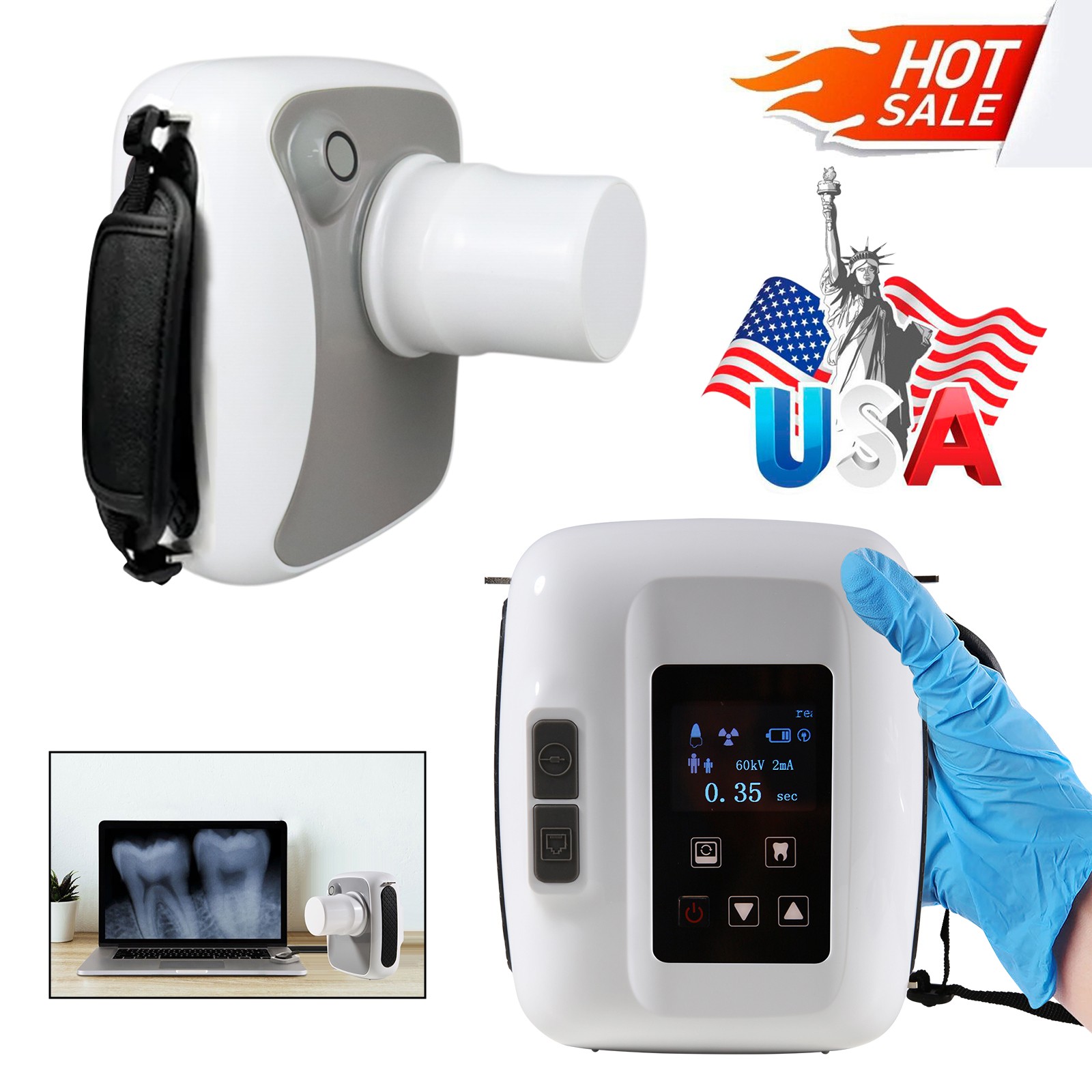 Dental Portable Imaging System X Machine Unit Ray No Shield/Sensor