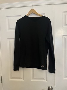 Hot Chillys Men's Black Long Sleeve Base Layer Top Shirt Size L HC8628