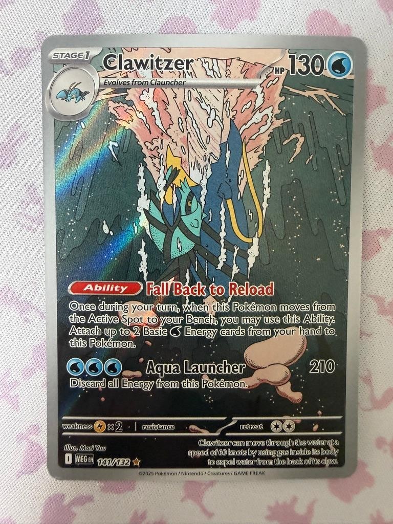 Clawitzer 141/132 Illustration Rare Mega Evolution Pokemon Near Mint