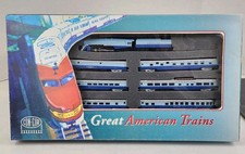 Con-Cor N Scale SantaFe Blue Goose Passenger Set J-3a Hudson #001-042057 RARE!!