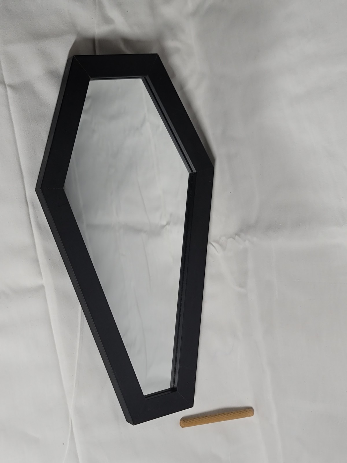 Gothic Decor Coffin Mirror - Wall Mounted, Tabletop, Home Mirror, All Rooms, BLK