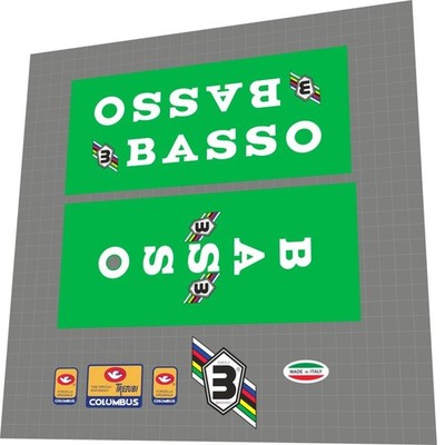 BASSO GAP GREEN FRAME STICKER SET with Columbus Tretubi