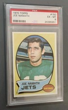 1970 Topps #150 Joe Namath ~ PSA 6 ~ Back When They New How To Grade Slab 