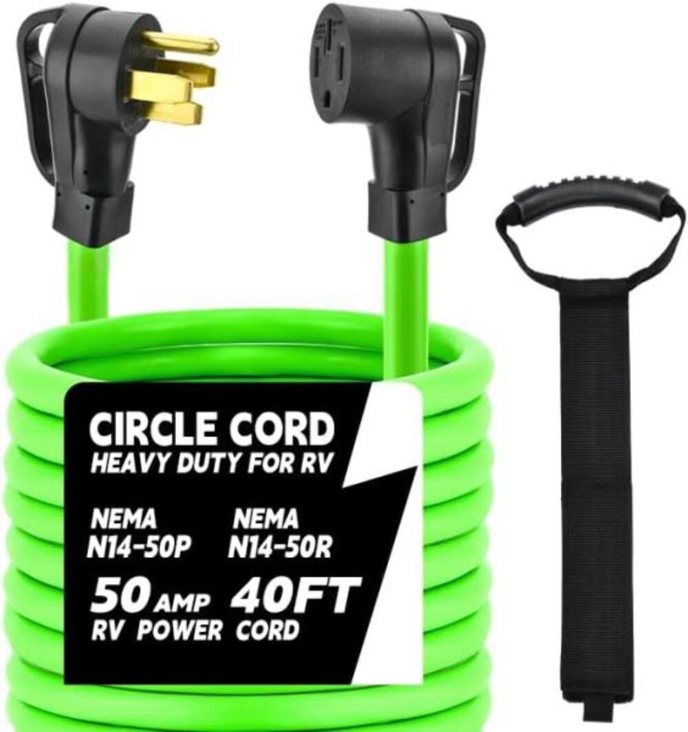 null 50 Amp RV & EV Extension Cord, 40 FT, NEMA 14-50P to 14-50R, ETL Listed, 6