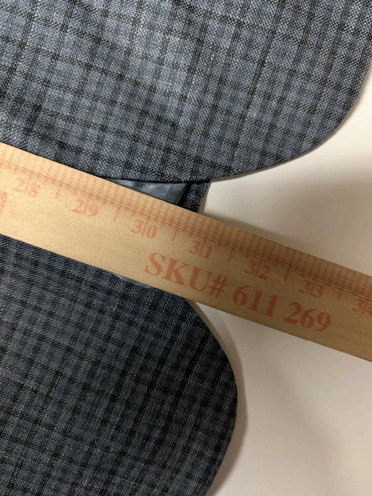 JOS A BANK Vtg Wool Silk Linen Blue Plaid 44R BLAZER SUIT COAT JACKET Men's