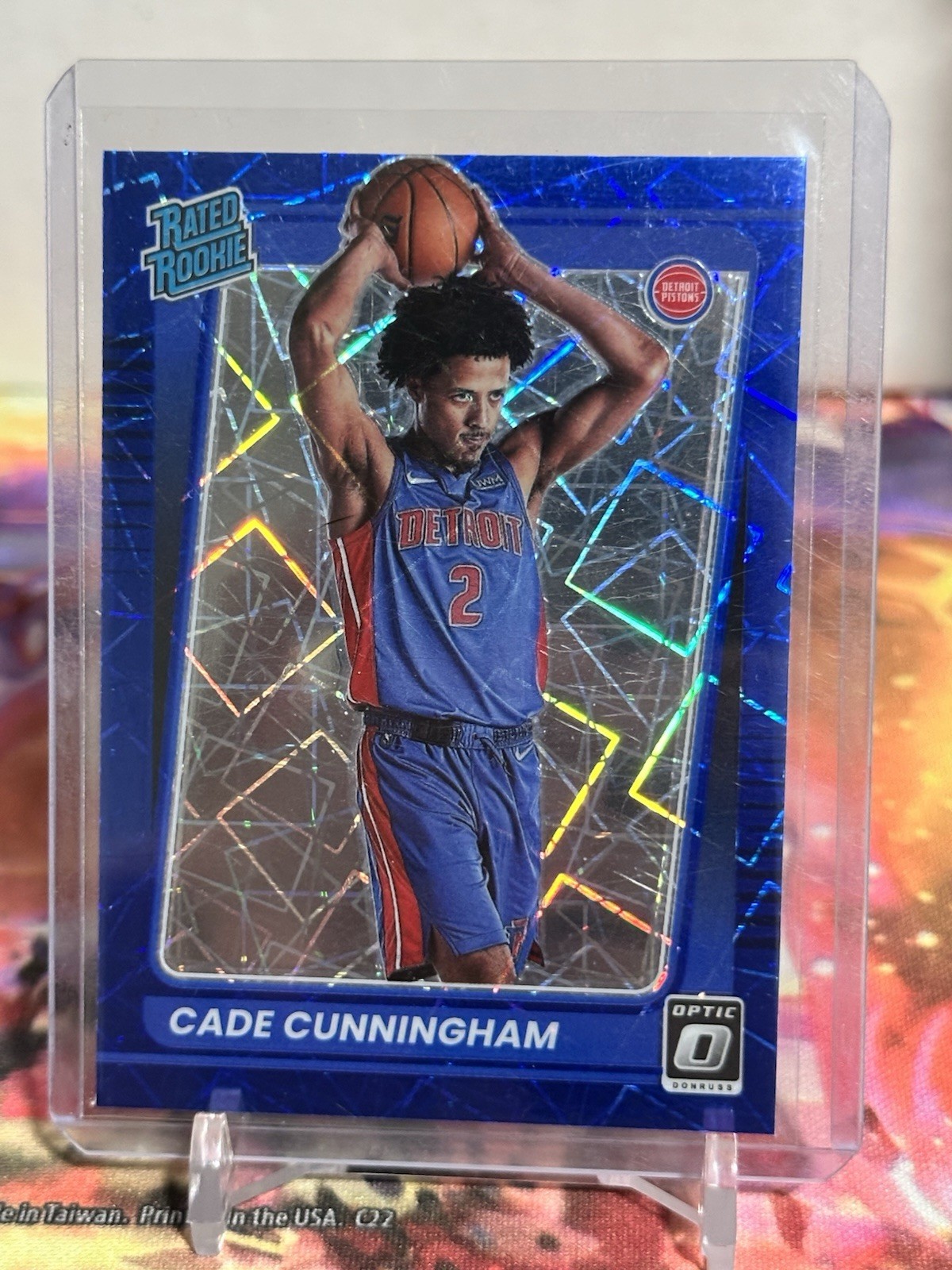 2021  Panini Donruss Optic Rated Rookie Cade Cunningham #161 Blue Velocity (RC)