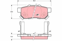Bremsbelagsatz Scheibenbremse Cotec TRW GDB3174 FüR Honda City Jazz Civic EJ EK