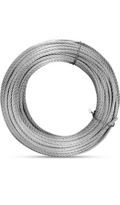 Thickened 1/4 Stainless Steel Cable, 100ft Wire Rope, 7X19 Strands Aircraft C...