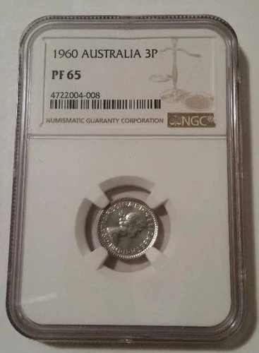 Australia 1960 Silver 3 Pence Proof PF65 NGC Low Mintage
