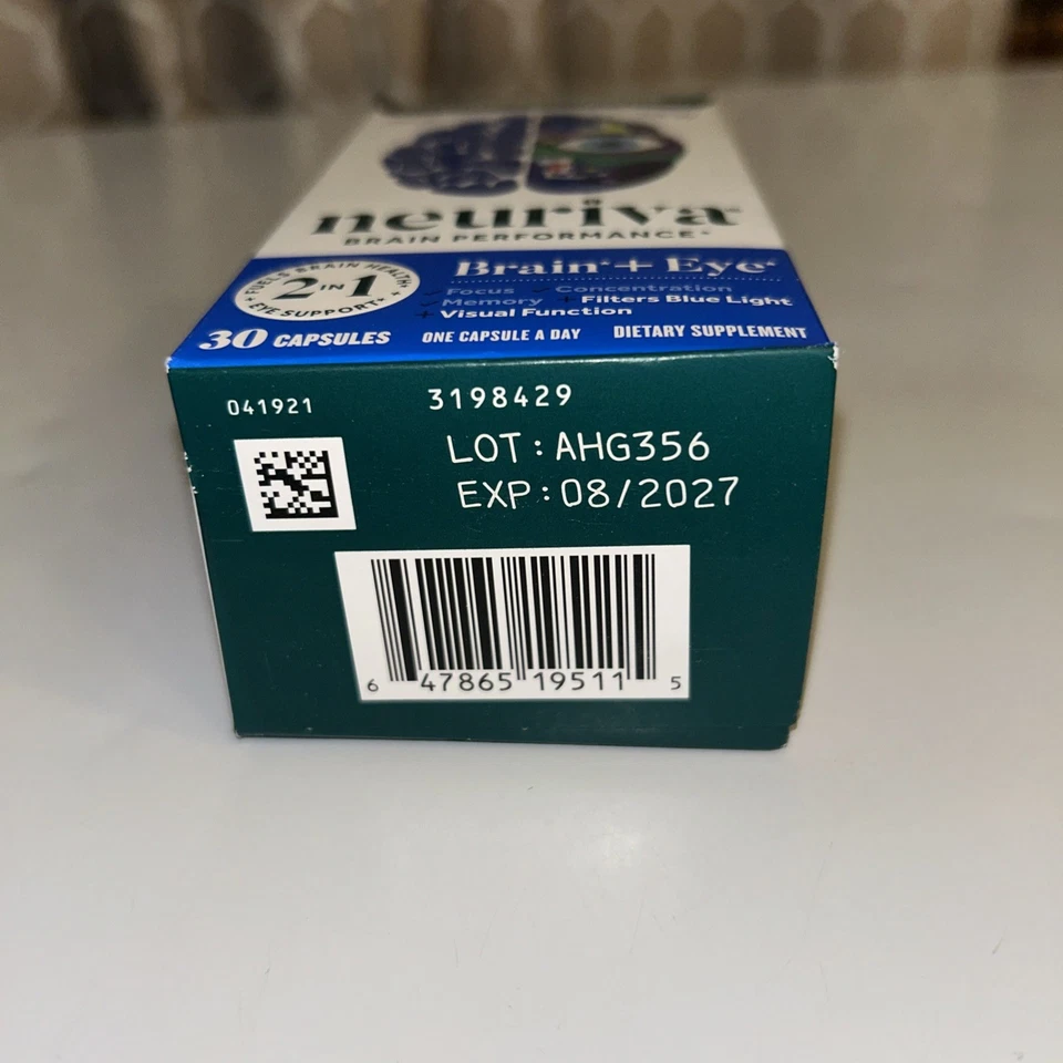 Comprimido Suplemento Cerebro y Visión Neuriva - 30 Cápsulas 08/2027 -NUEVO SELLADO Foto 3 de 4