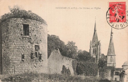 Carte Postale Ancienne - EZANVILLE (95) Le Château Et L'Église, Années 1900